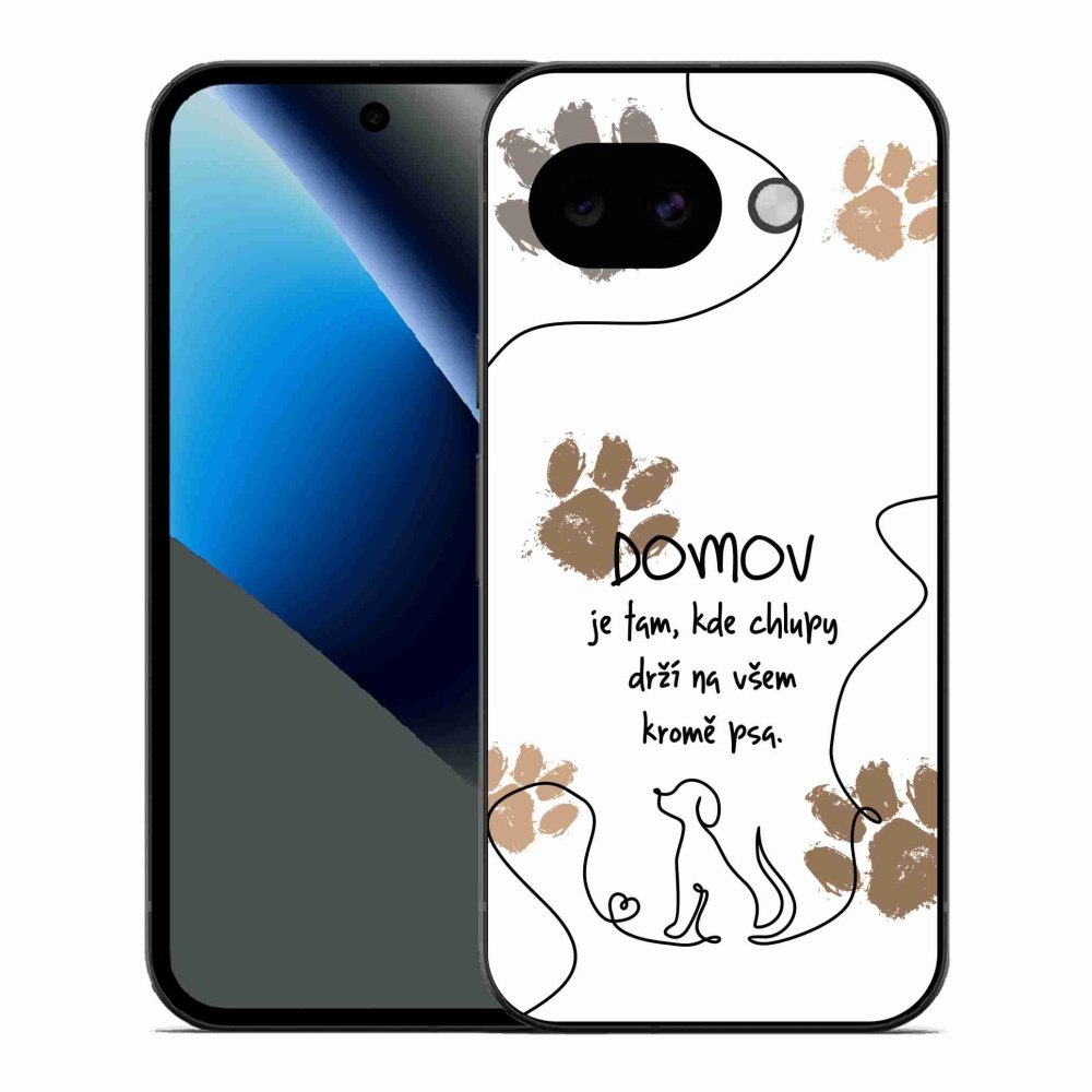 Gélový kryt mmCase na Google Pixel 10a - psí motív biele pozadie