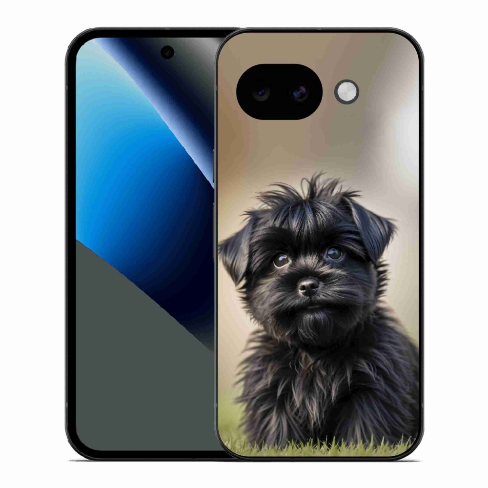 Gélový kryt mmCase na Google Pixel 10a - roztomilý čierny psík