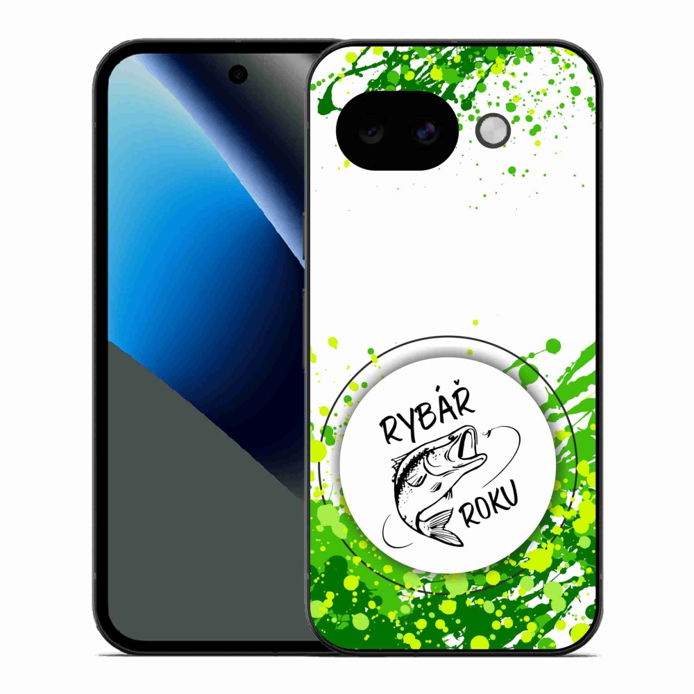 Gélový kryt mmCase na Google Pixel 10a - rybár roku biele pozadie