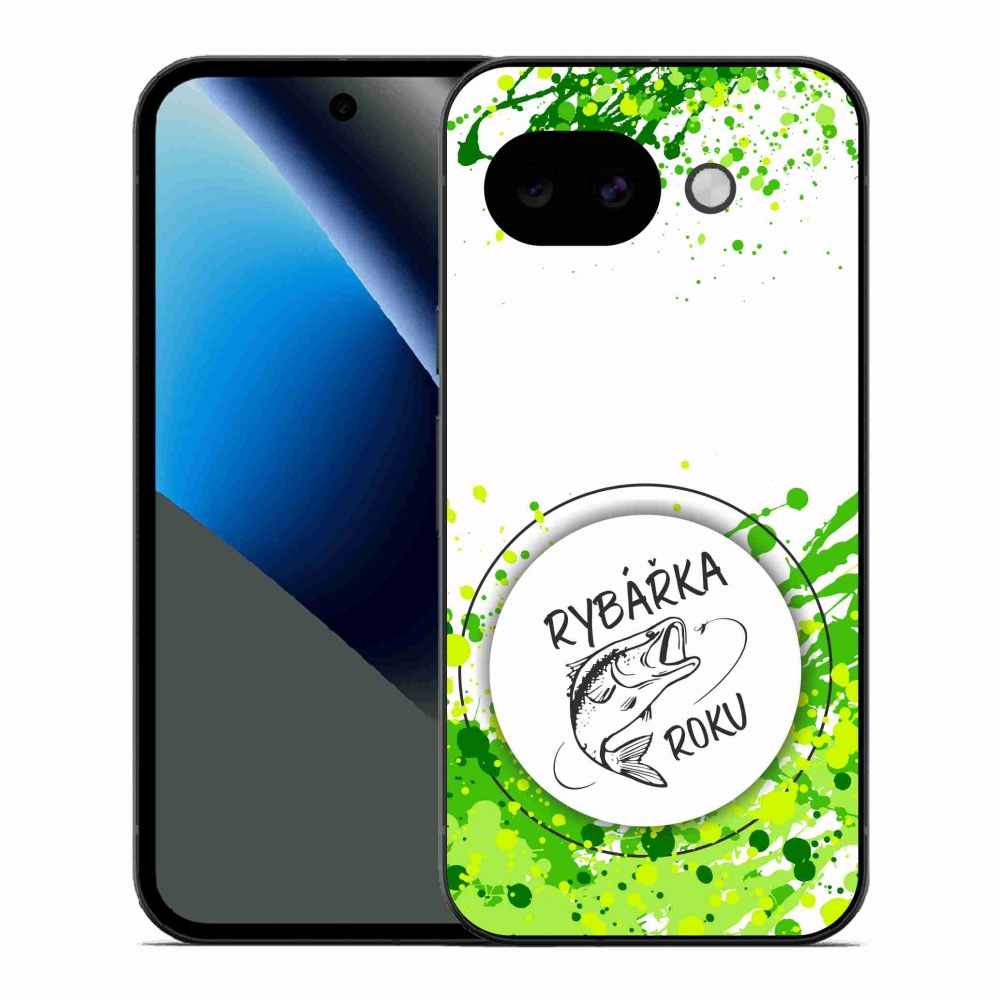 Gélový kryt mmCase na Google Pixel 10a - rybárka roku biele pozadie