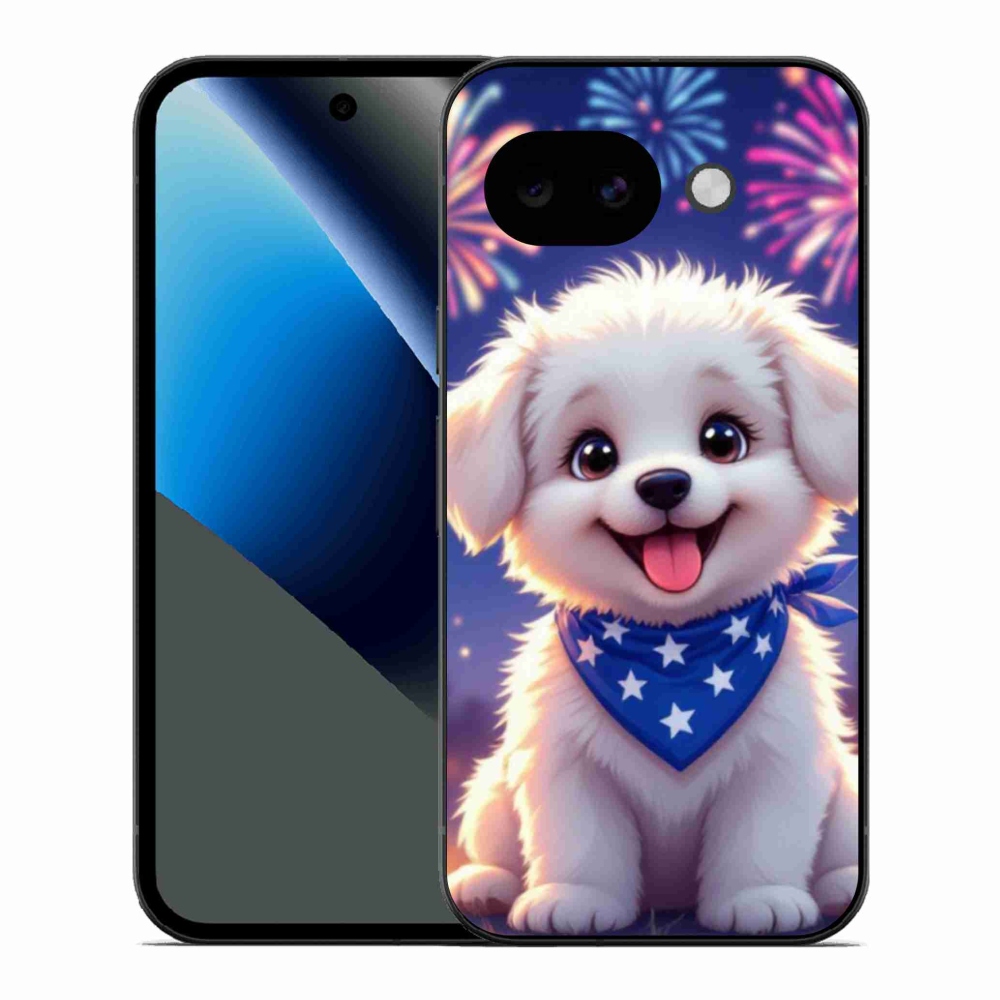 Gélový kryt mmCase na Google Pixel 10a - slávnostné šteňa