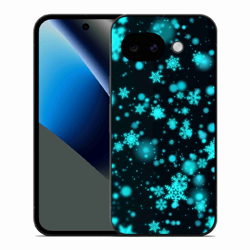 Gélový kryt mmCase na Google Pixel 10a - snehové vločky 1