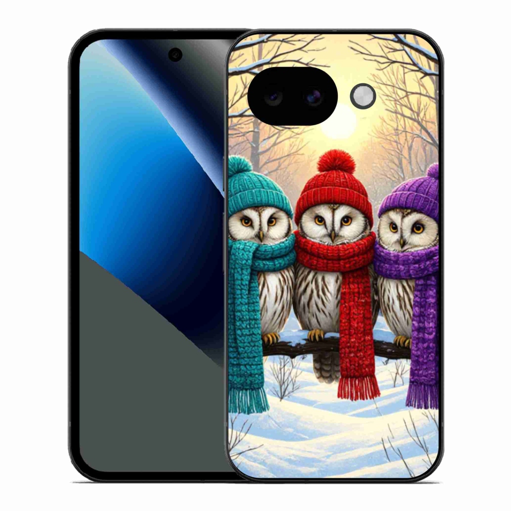 Gélový kryt mmCase na Google Pixel 10a - soví priatelia