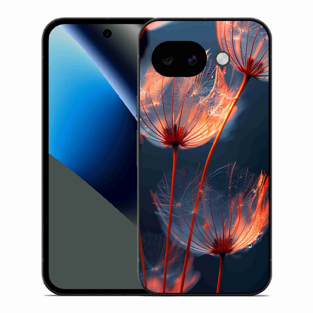 Gélový kryt mmCase na Google Pixel 10a - svetielkujúce páperie