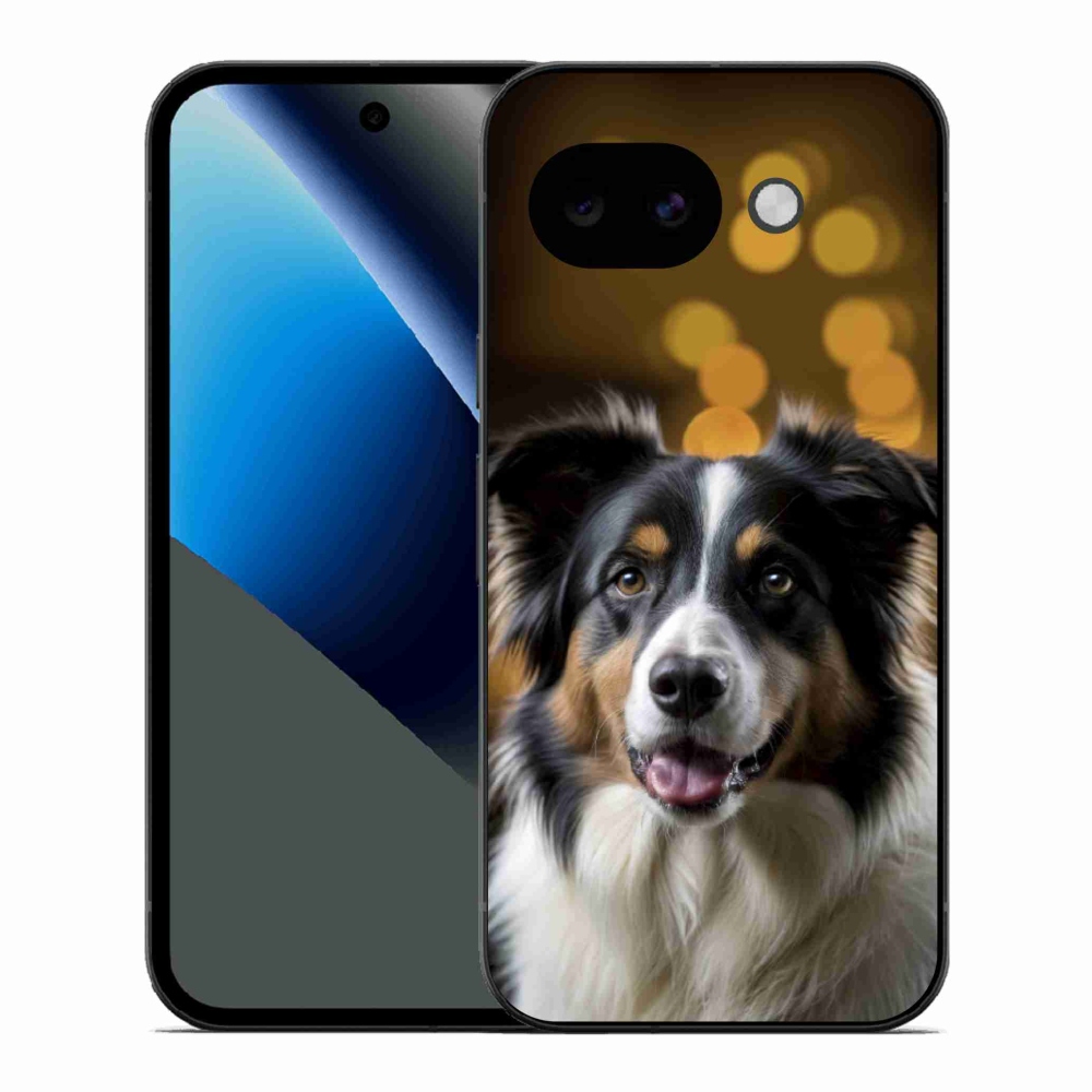 Gélový kryt mmCase na Google Pixel 10a - usmievavý austrálsky ovčiak