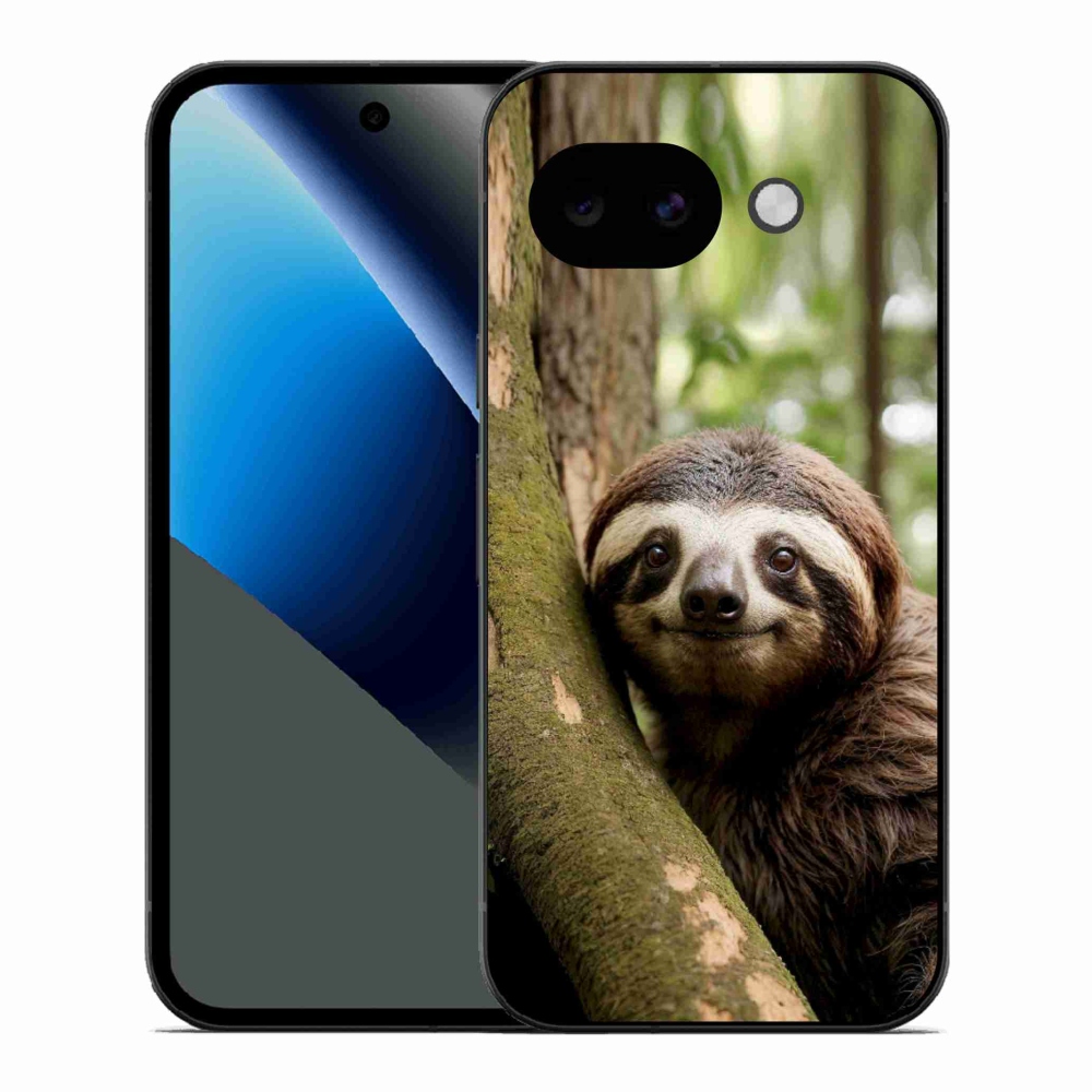 Gélový kryt mmCase na Google Pixel 10a - usmievavý leňochod