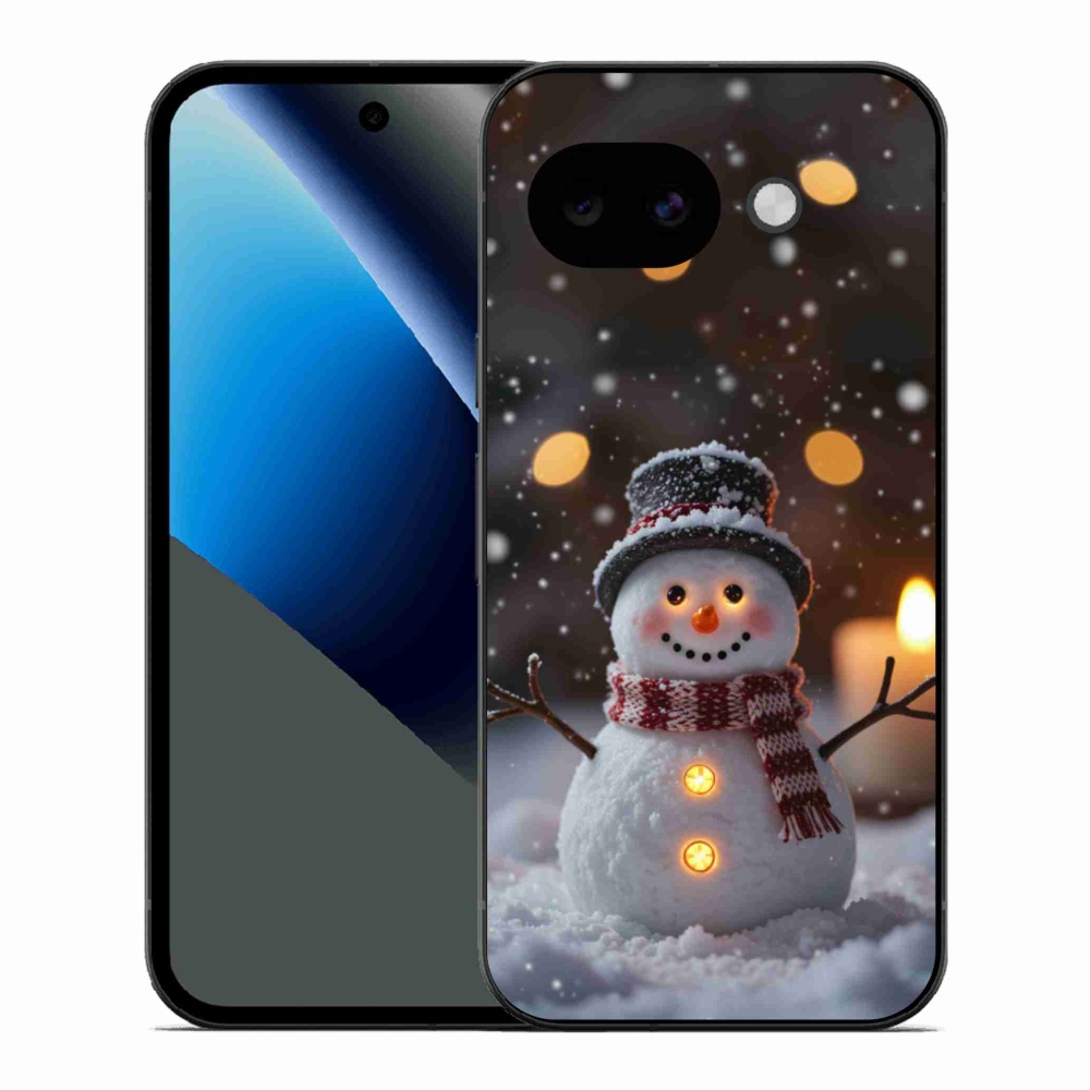 Gélový kryt mmCase na Google Pixel 10a - veselý snehuliak
