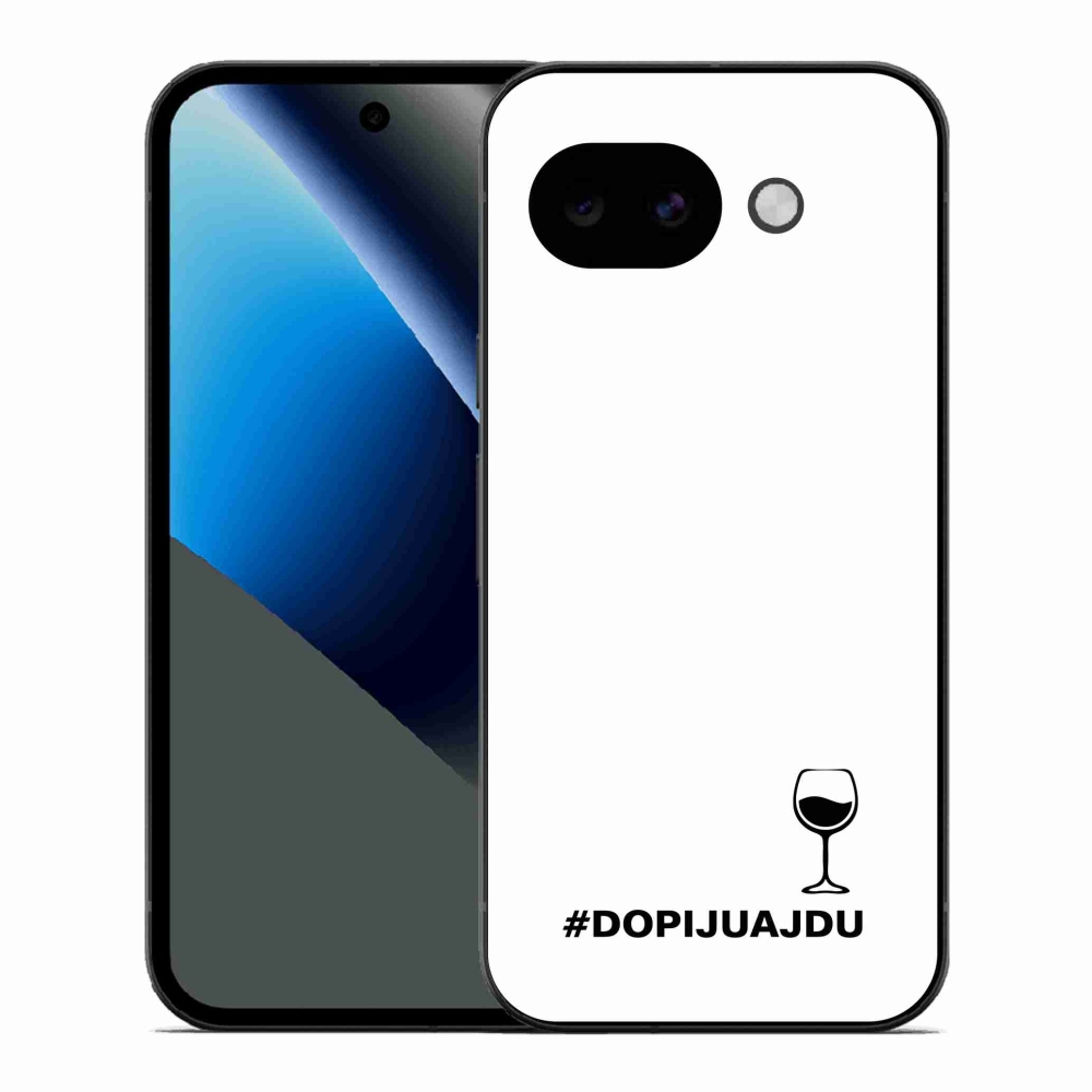 Gélový kryt mmCase na Google Pixel 10a - vínny motív biele pozadie