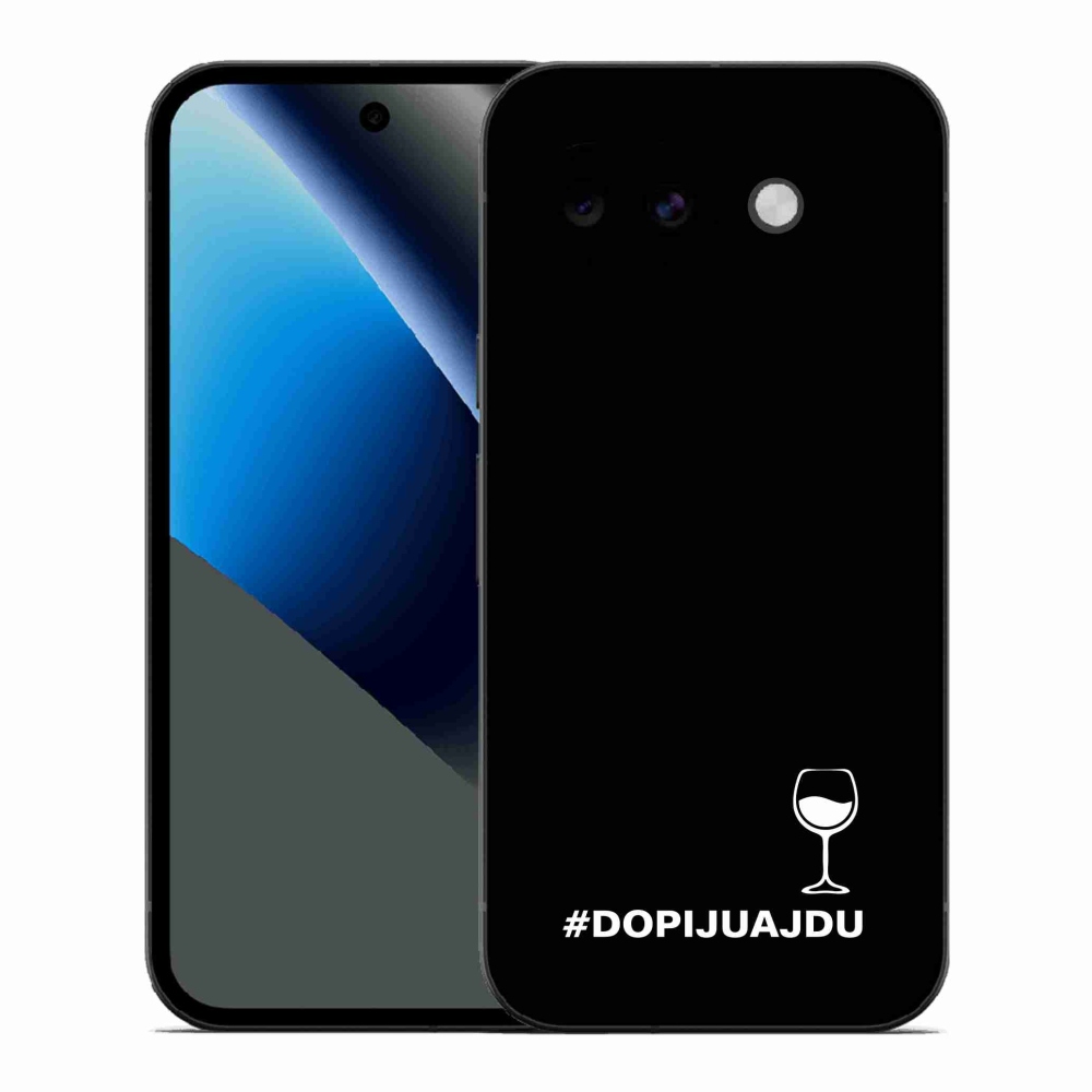 Gélový kryt mmCase na Google Pixel 10a - vínny motív čierne pozadie