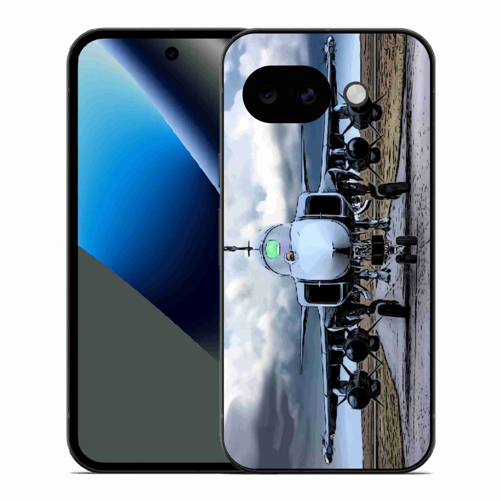 Gélový kryt mmCase na Google Pixel 10a - vojenské lietadlo