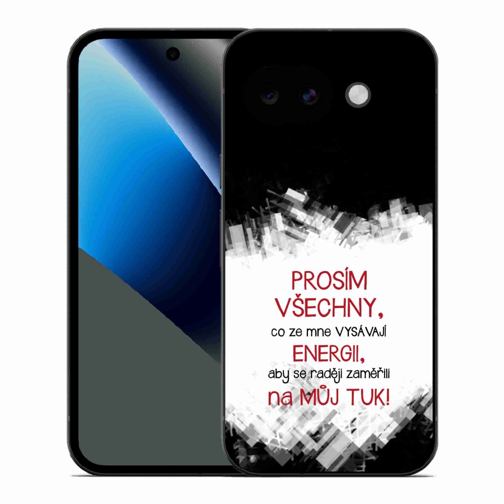 Gélový kryt mmCase na Google Pixel 10a - vtipný text 1 červený