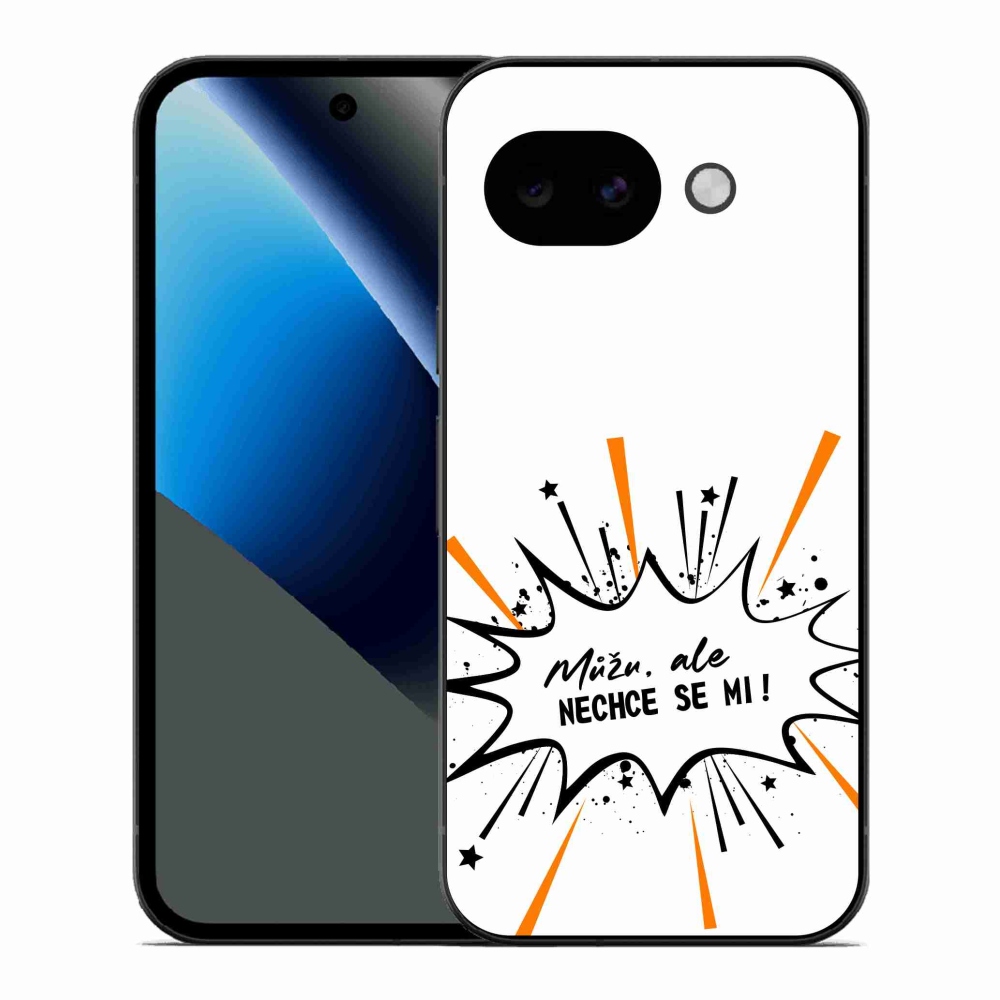 Gélový kryt mmCase na Google Pixel 10a - vtipný text 11 biele pozadie