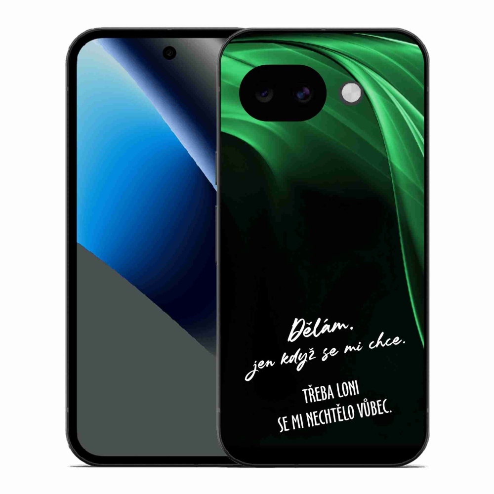 Gélový kryt mmCase na Google Pixel 10a - vtipný text 12 čierne pozadie