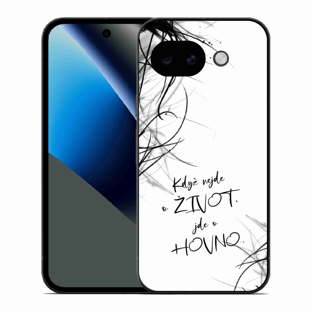 Gélový kryt mmCase na Google Pixel 10a - vtipný text 16 biele pozadie