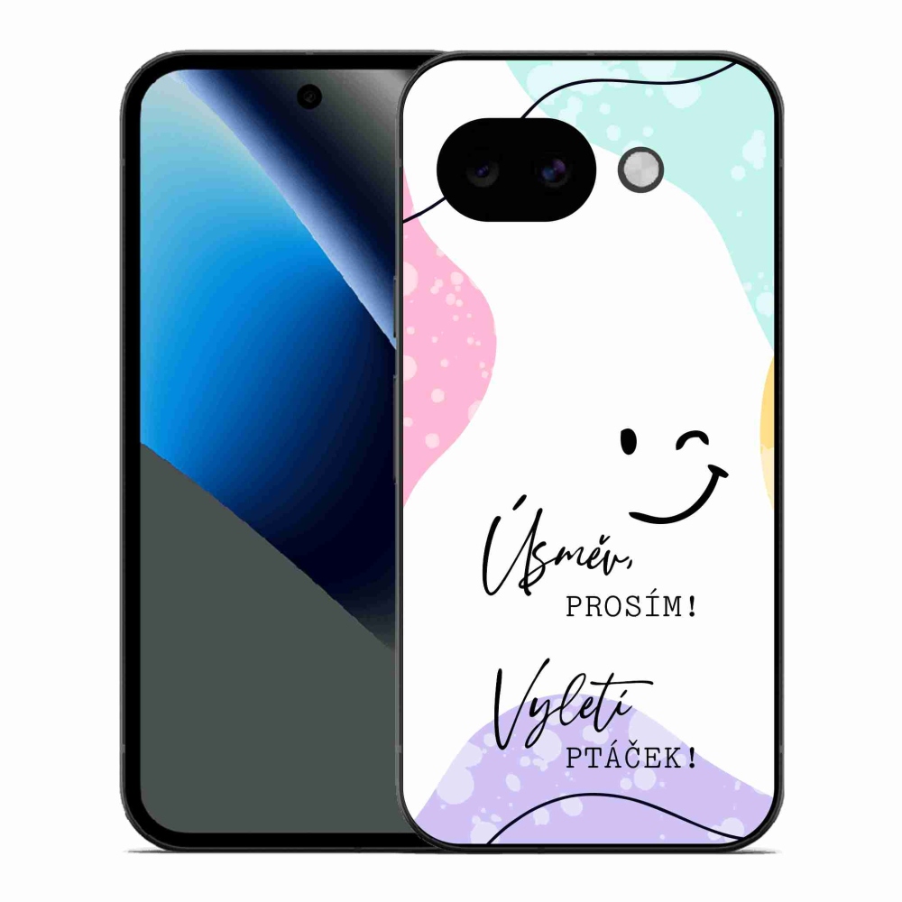 Gélový kryt mmCase na Google Pixel 10a - vtipný text 4 biele pozadie