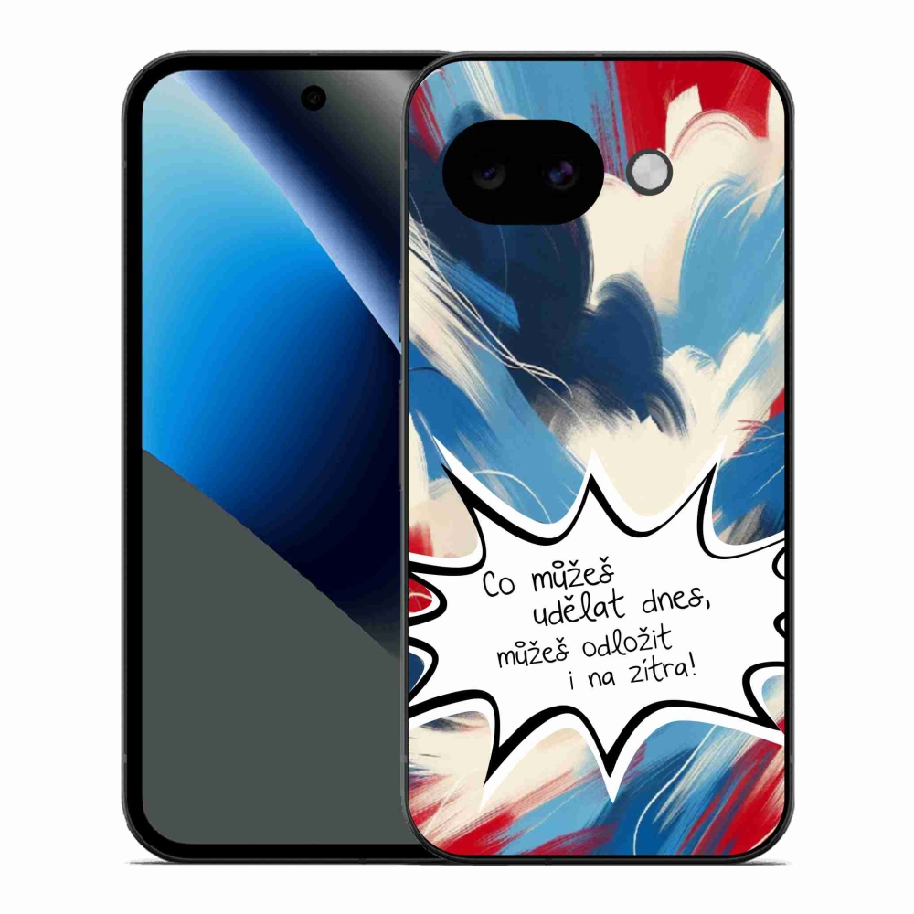 Gélový kryt mmCase na Google Pixel 10a - vtipný text 9 biele pozadie
