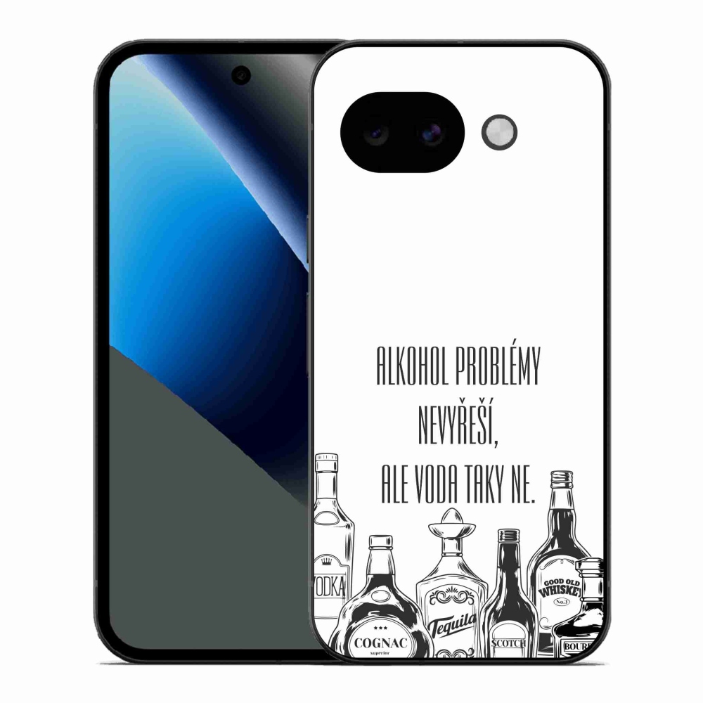 Gélový kryt mmCase na Google Pixel 10a - vtipný text biele pozadie