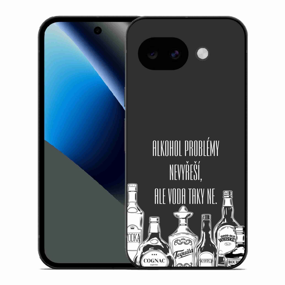 Gélový kryt mmCase na Google Pixel 10a - vtipný text čierne pozadie