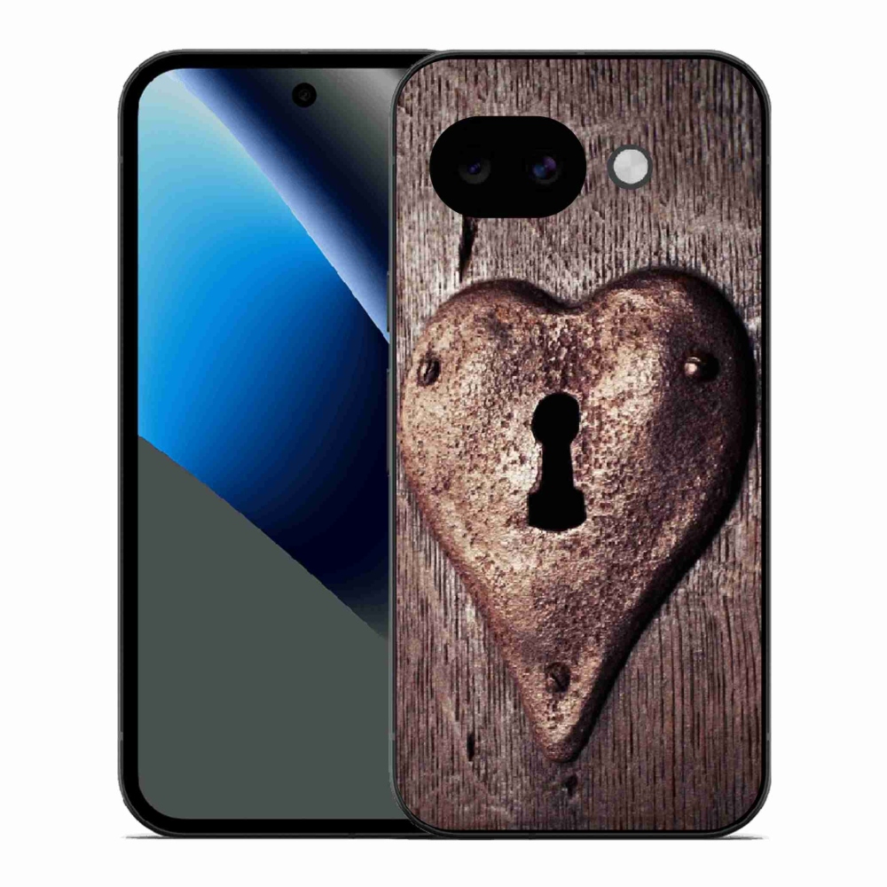 Gélový kryt mmCase na Google Pixel 10a - zámok v tvare srdca