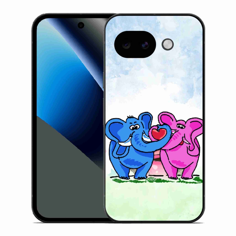Gélový kryt mmCase na Google Pixel 10a - zamilovaní slony