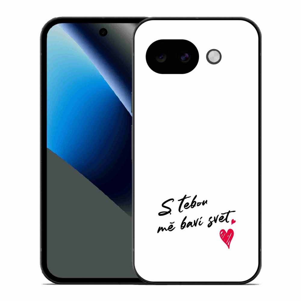 Gélový kryt mmCase na Google Pixel 10a - zamilovaný text 1 biele pozadie