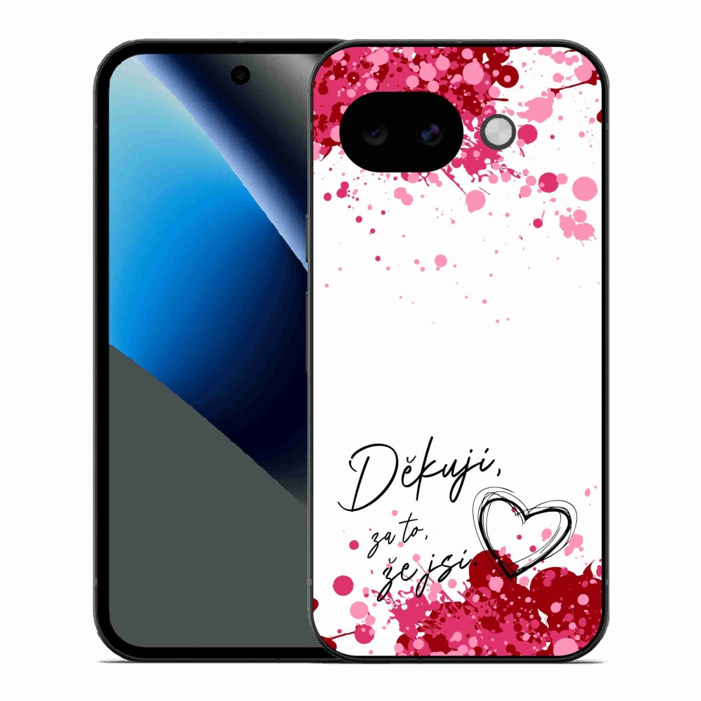 Gélový kryt mmCase na Google Pixel 10a - zamilovaný text 2 biele pozadie