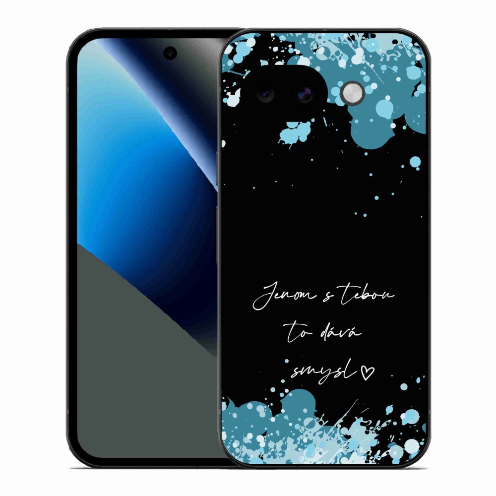 Gélový kryt mmCase na Google Pixel 10a - zamilovaný text čierne pozadie