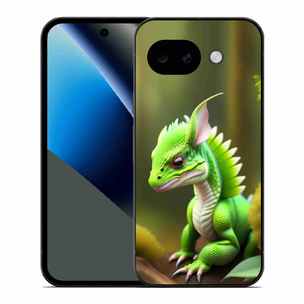 Gélový kryt mmCase na Google Pixel 10a - zelený dráčik