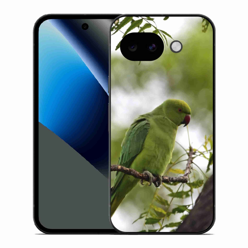 Gélový kryt mmCase na Google Pixel 10a - zelený papagáj