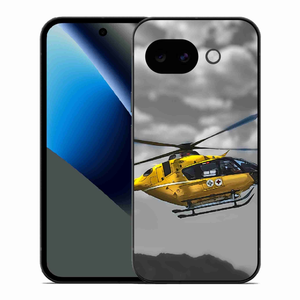 Gélový kryt mmCase na Google Pixel 10a - žltá helikoptéra