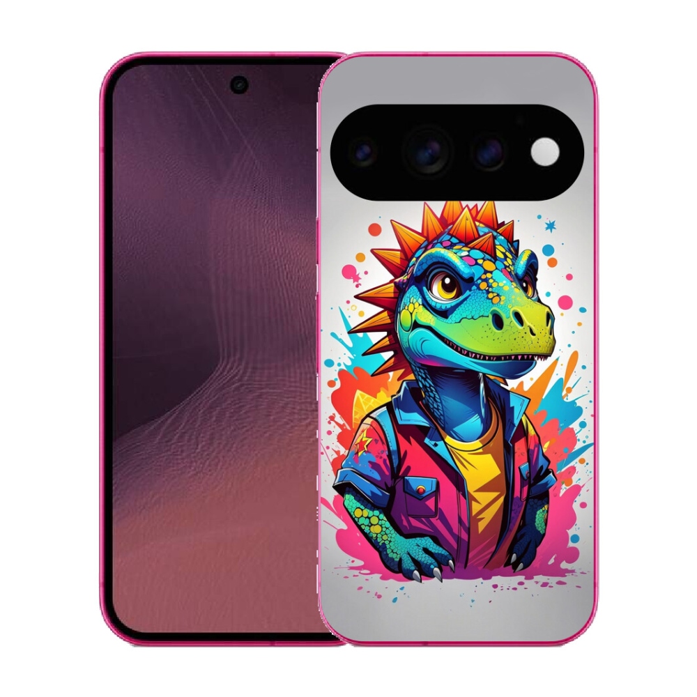 Gélový kryt mmCase na Google Pixel 11 - farebný dinosaurus