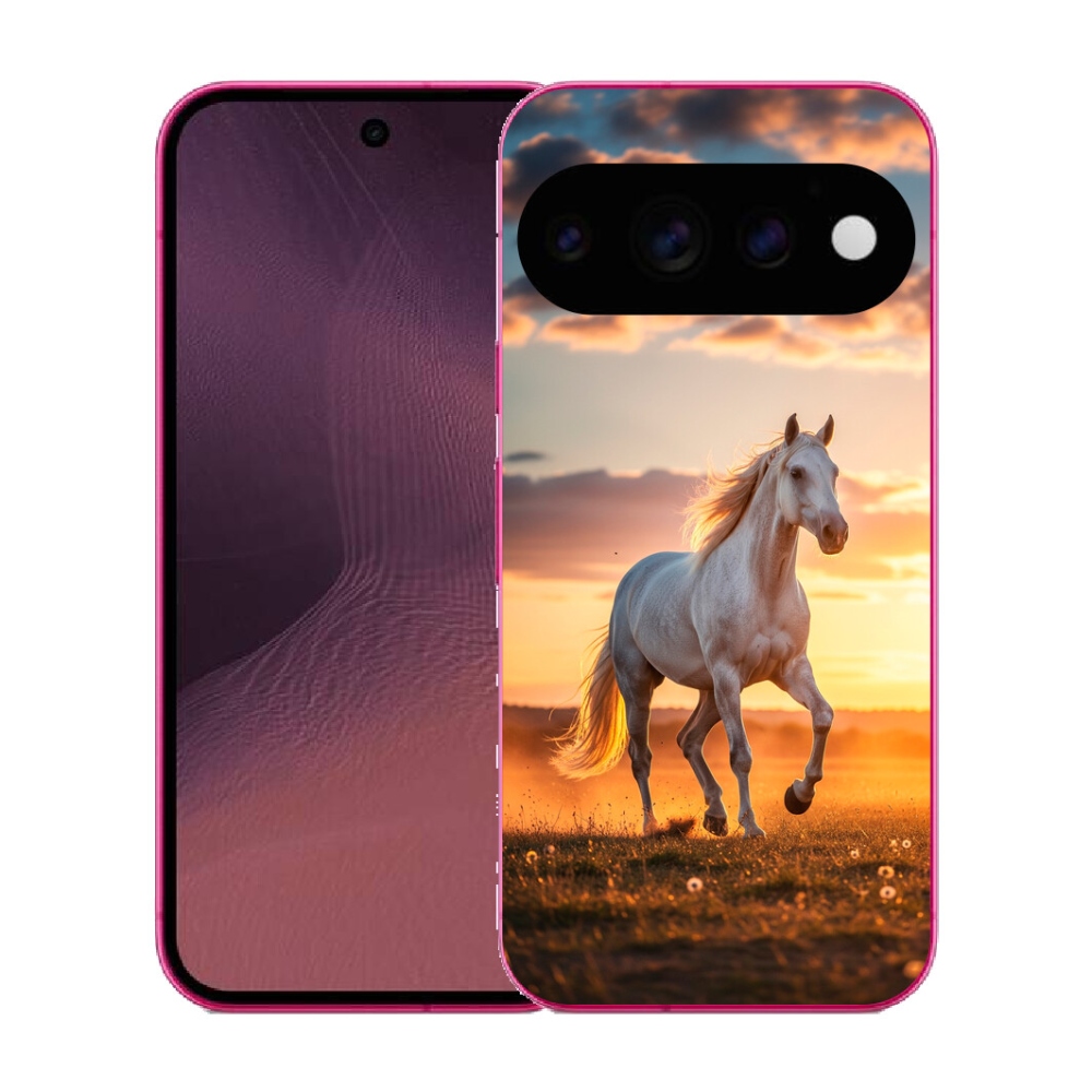 Gélový kryt mmCase na Google Pixel 11 - bežiaci biely kôň 2