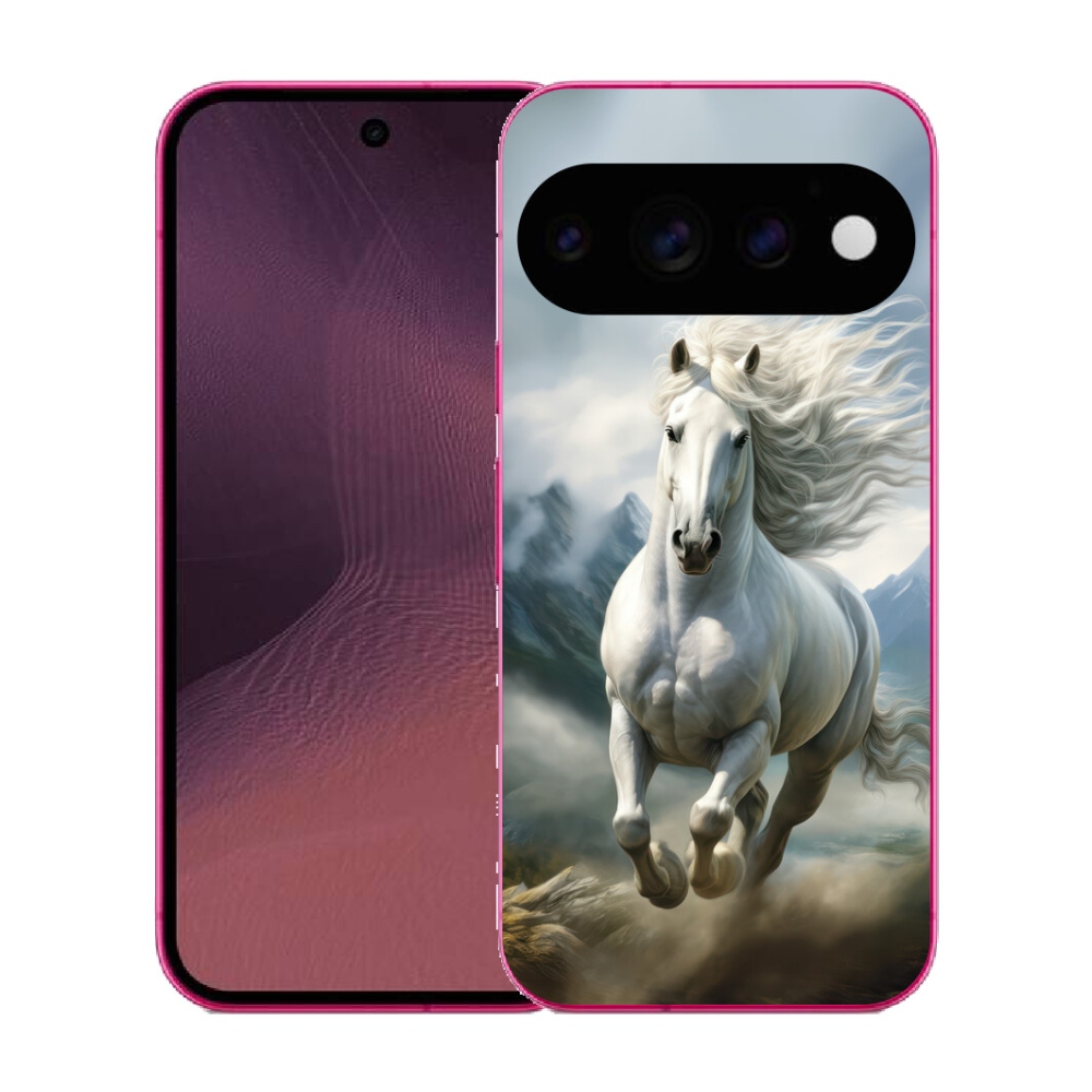 Gélový kryt mmCase na Google Pixel 11 - bežiaci biely kôň 3