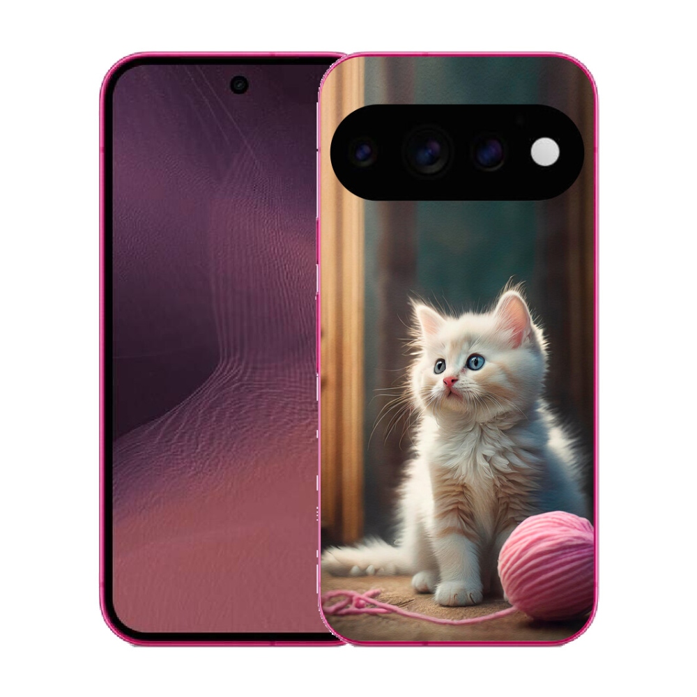 Gélový kryt mmCase na Google Pixel 11 - biele mačiatko 2