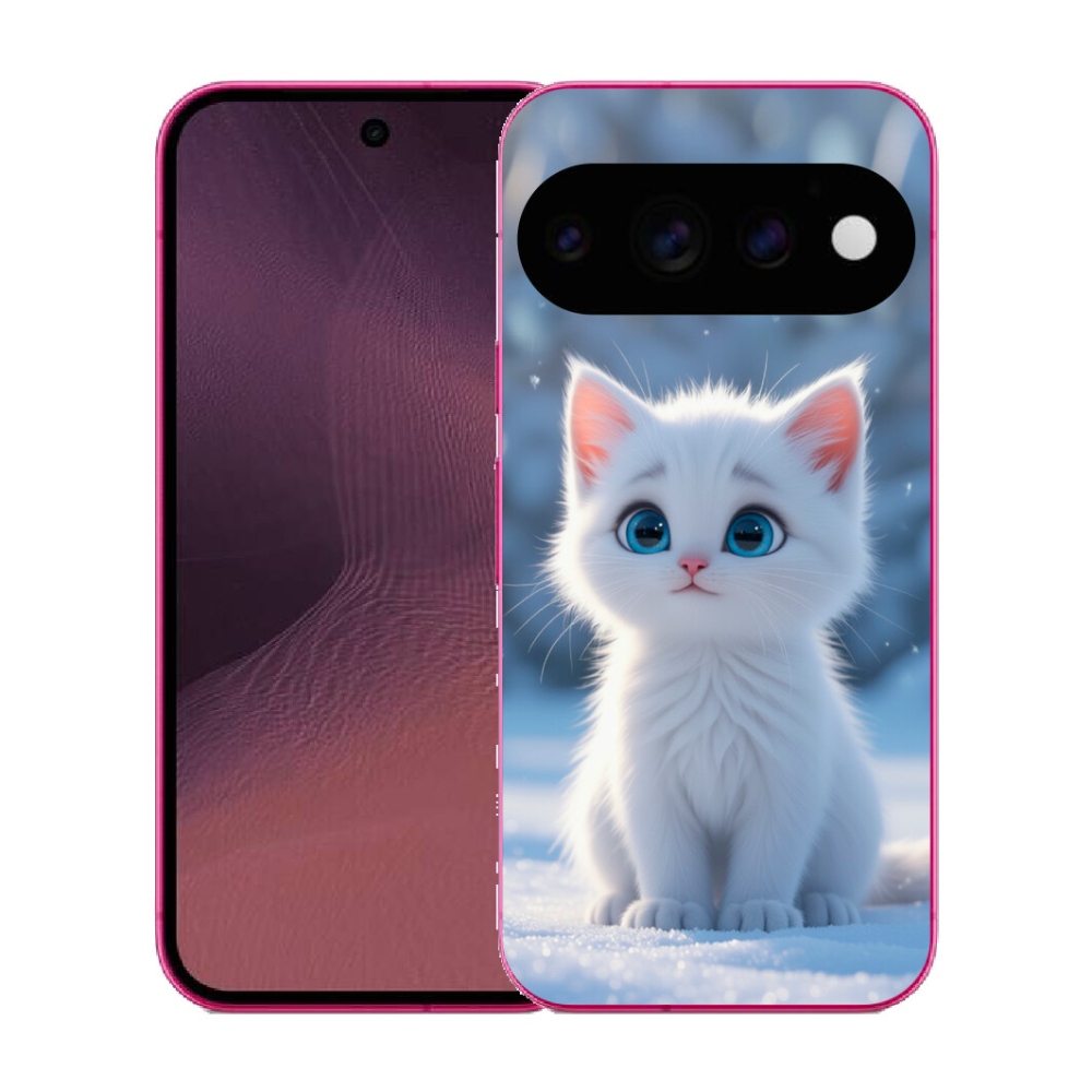 Gélový kryt mmCase na Google Pixel 11 - biele mačiatko 3