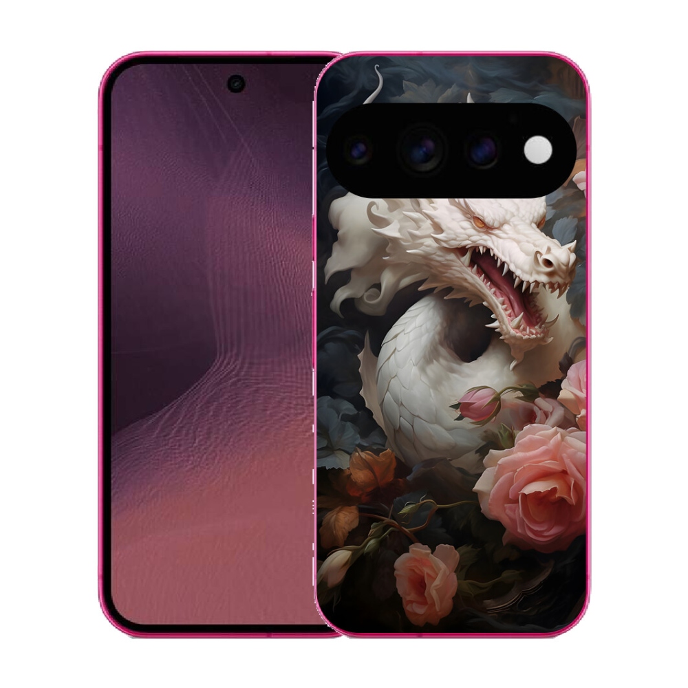 Gélový kryt mmCase na Google Pixel 11 - biely drak