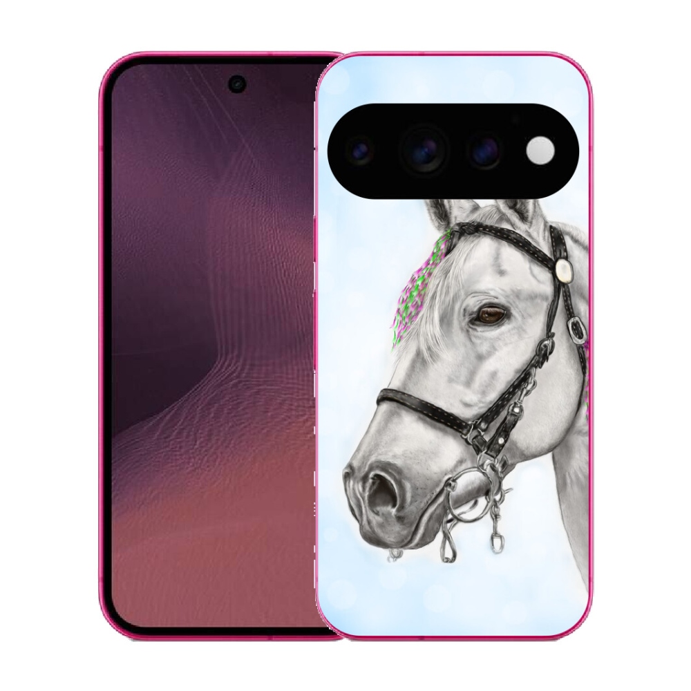 Gélový kryt mmCase na Google Pixel 11 - biely kôň 1