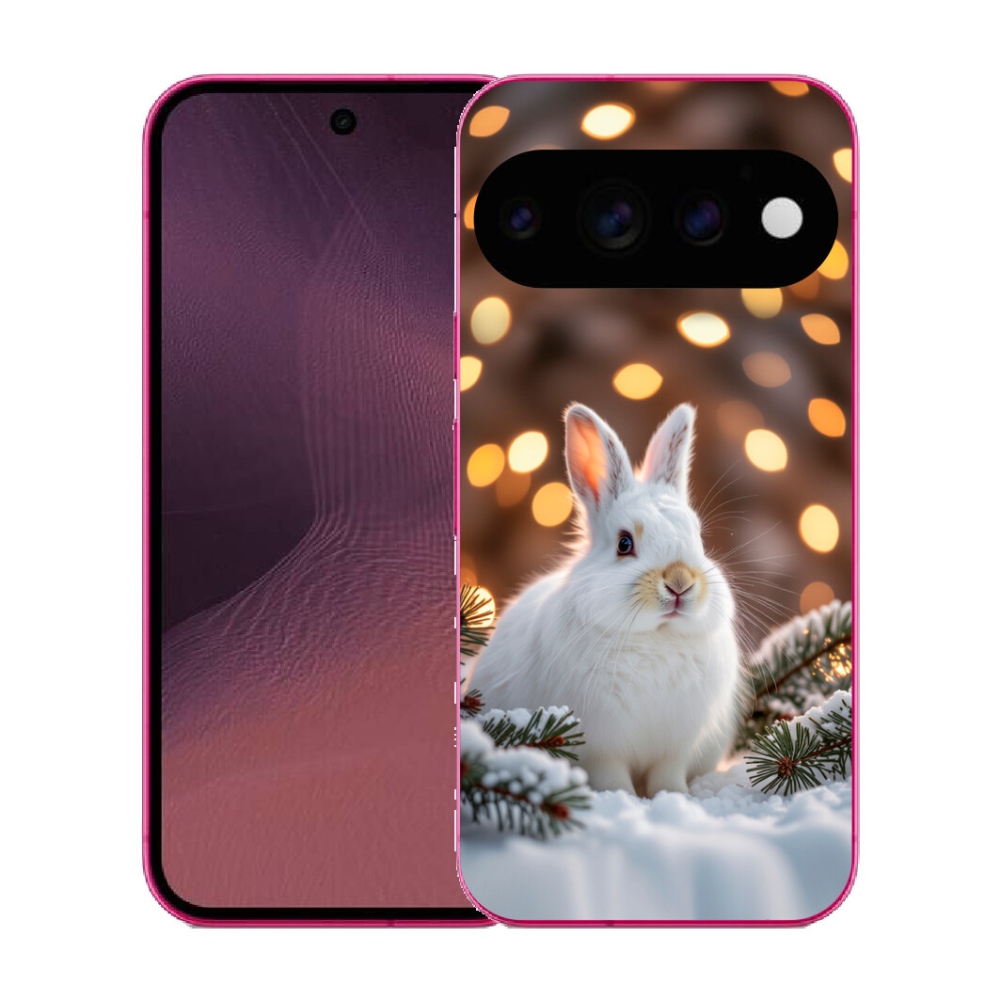 Gélový kryt mmCase na Google Pixel 11 - biely zajac