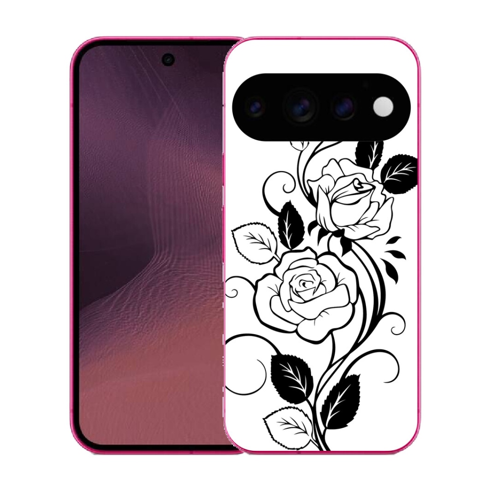 Gélový kryt mmCase na Google Pixel 11 - čiernobiela ruža