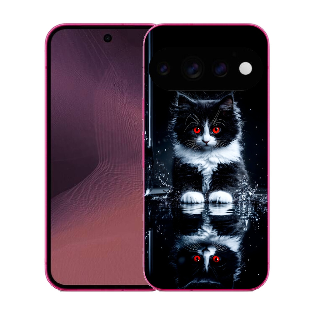 Gélový kryt mmCase na Google Pixel 11 - čiernobiele mačiatko