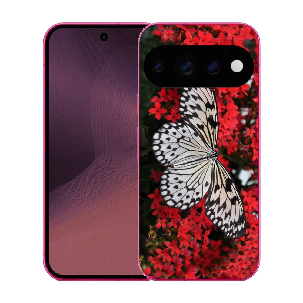 Gélový kryt mmCase na Google Pixel 11 - čiernobiely motýľ 1