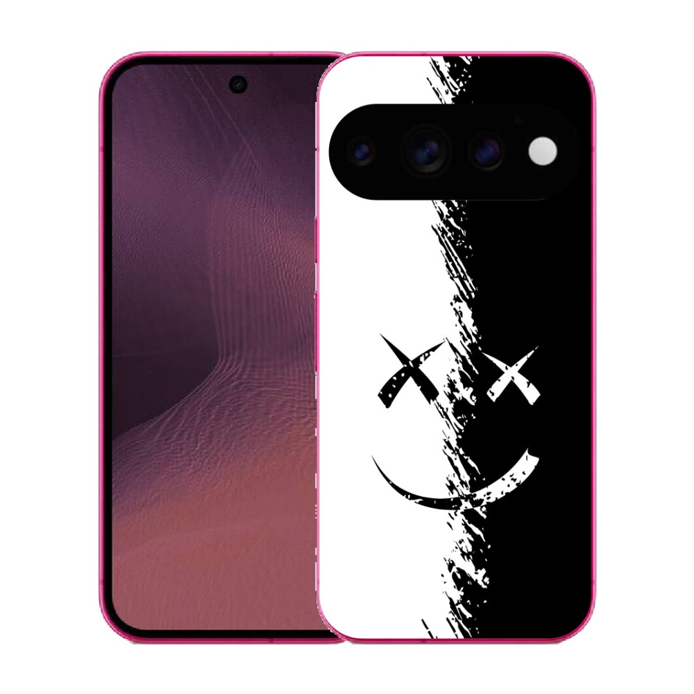 Gélový kryt mmCase na Google Pixel 11 - čiernobiely smajlík