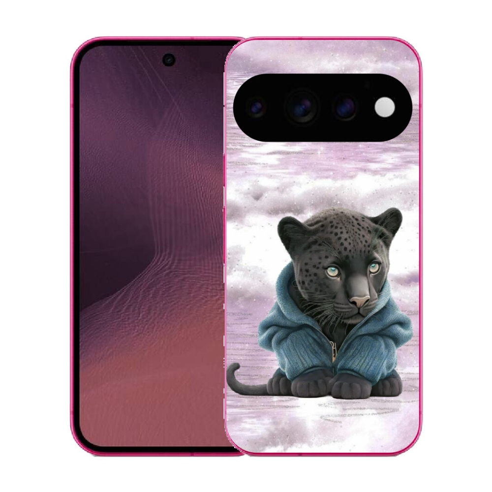 Gélový kryt mmCase na Google Pixel 11 - čierny panter vo svetri
