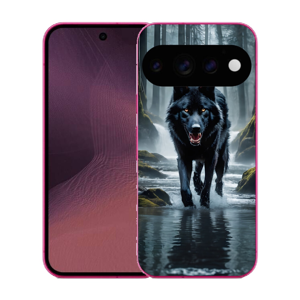 Gélový kryt mmCase na Google Pixel 11 - čierny vlk
