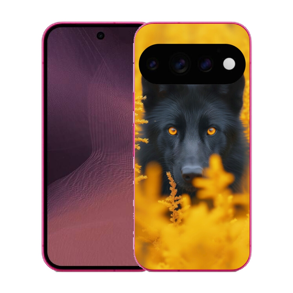 Gélový kryt mmCase na Google Pixel 11 - čierny vlk 2