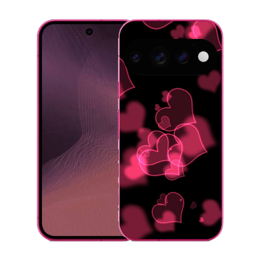 Gélový kryt mmCase na Google Pixel 11 - červené srdiečka