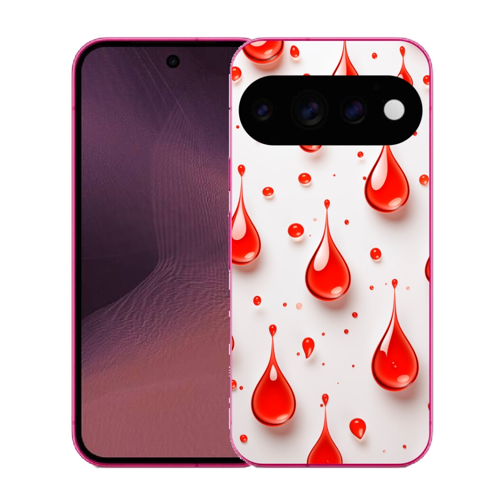 Gélový kryt mmCase na Google Pixel 11 - červené kvapky