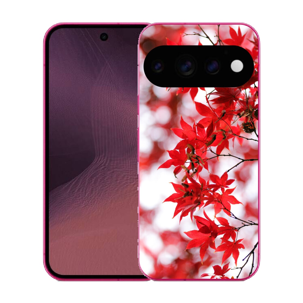 Gélový kryt mmCase na Google Pixel 11 - červené listy