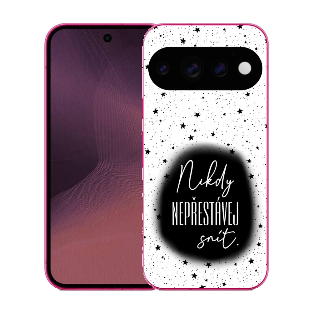 Gélový kryt mmCase na Google Pixel 11 - citát 1 čiernobiele pozadie