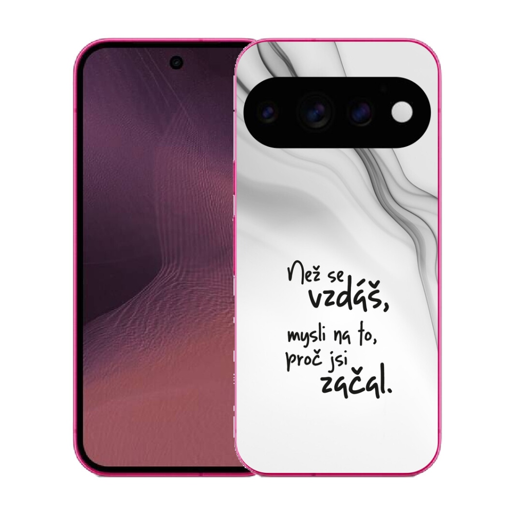 Gélový kryt mmCase na Google Pixel 11 - citát 2 biele pozadie